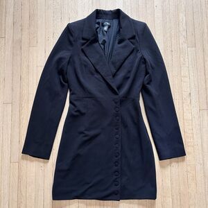 Aqua Mini Dress Black Womens Suit Tux Sz Small Blazer Body Contour